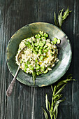 Risotto with fava beans and tarragon