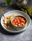 Fasulya Yabse - Eastern white beans in tomato sauce