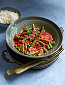 Fasulya Khadra - Eastern green beans in tomato sauce