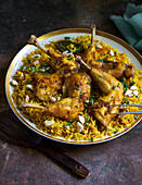 Almandi - Chicken legs on dewy rice