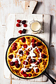 Easy berry clafouti with cream