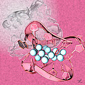 DNA-stabilised Ag16 nanocluster, illustration