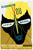 Malaria, World War II poster