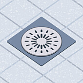 Ceramic tiles floor, illustration