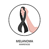 Melanoma, conceptual illustration