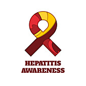 Hepatitis awareness, conceptual illustration