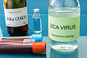 Tests for zika virus, conceptual image