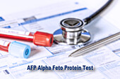 Alpha feto protein test, conceptual image