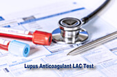Lupus anticoagulant test, conceptual image