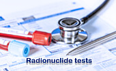 Radionuclide test, conceptual image