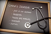 Symptoms of Crohn's disease, conceptual image
