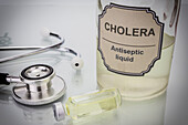 Cholera testing, conceptual image