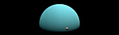 Uranus and moons, illustration