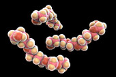 Polyethylene glycol molecule, illustration