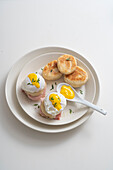 English muffins with eggs Benedict