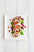 Chicken roulade with golden raisins and pine nuts