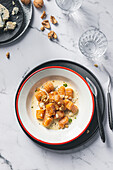 Sweet potato gnocchi with Gorgonzola and walnut sauce