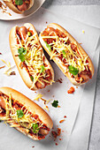 Hotdogs mit Kimchi