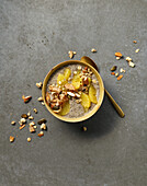 Protein pudding with orange and granola