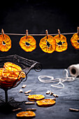 Dried clementines for Christmas decoration