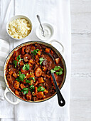 Lamb and pumpkin tajine with apricots