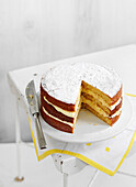 Cake with Mascarpone Cream and Lemon Curd