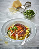 Ossobuco with risotto Milanese