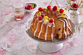 Lemon raspberry Bundt cake
