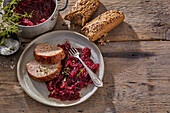 Meat loaf with caramelized onion chutney