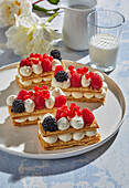 Mille-feuille with fresh berries