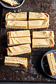 Blondies with white chocolate ganache