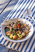Clams with herbs