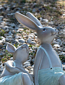 Easter bunnies, outdoor figures