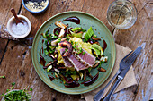 Seared Tuna with vegetables