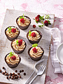 Cupcakes with coffee mascarpone cream