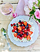 Pavlova with summer berries