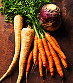 Root vegetables: parsnips, carrots, and rutabaga