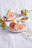 Swiss roll with punch filling