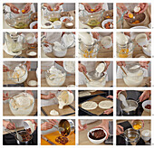 Making of Dobos torte (Hungarian chocolate layer cake)