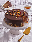 Dobos torte (Hungarian chocolate layer cake)