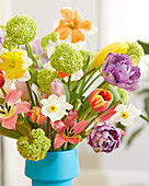 Mixed flowers on vase