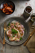 Pike-perch ceviche with red onions