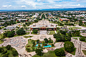 Luftaufnahme des Gouverneurspalastes Araguaia, Palmas, Tocantins, Brasilien, Südamerika