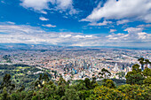 View over Bogota from Monserrate, Colombia, South America