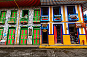Bunte Häuser in Filandia, UNESCO-Welterbe, Kaffee-Kulturlandschaft, Quindio, Kolumbien, Südamerika