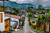 Street scene, Salento, UNESCO World Heritage Site, Coffee Cultural Landscape, Colombia, South America