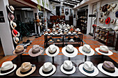 Hat shop in Cuenca, Ecuador, South America