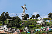 The Virgin of El Panecillo (Virgin of Quito) from the sculpture of the same name, Quito, Ecuador, South America