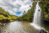 Wasserfall oberhalb der Queens Cave, Aberdare National Park, Kenia, Ostafrika, Afrika