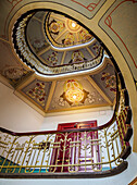 Stairway at 12 Albert Street, interior, Riga, Latvia, Europe
